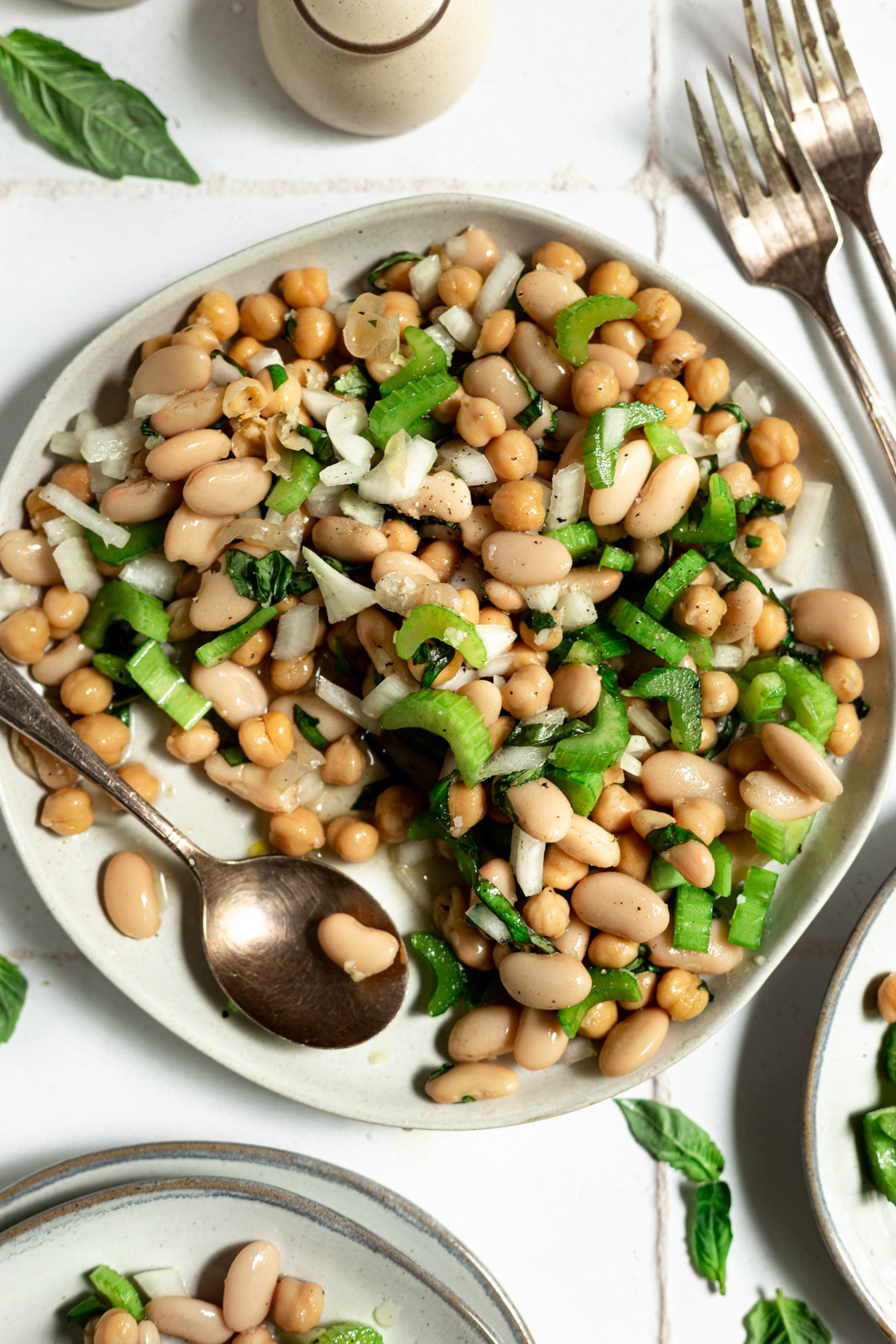 Vegan White Bean Salad (OilFree)